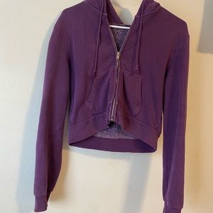 RARE brandy purple cropped hoodie